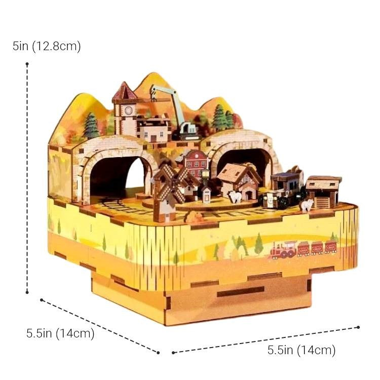 tonecheer music box - diy music box - 3d wooden mechanical puzzle - miniature crafts