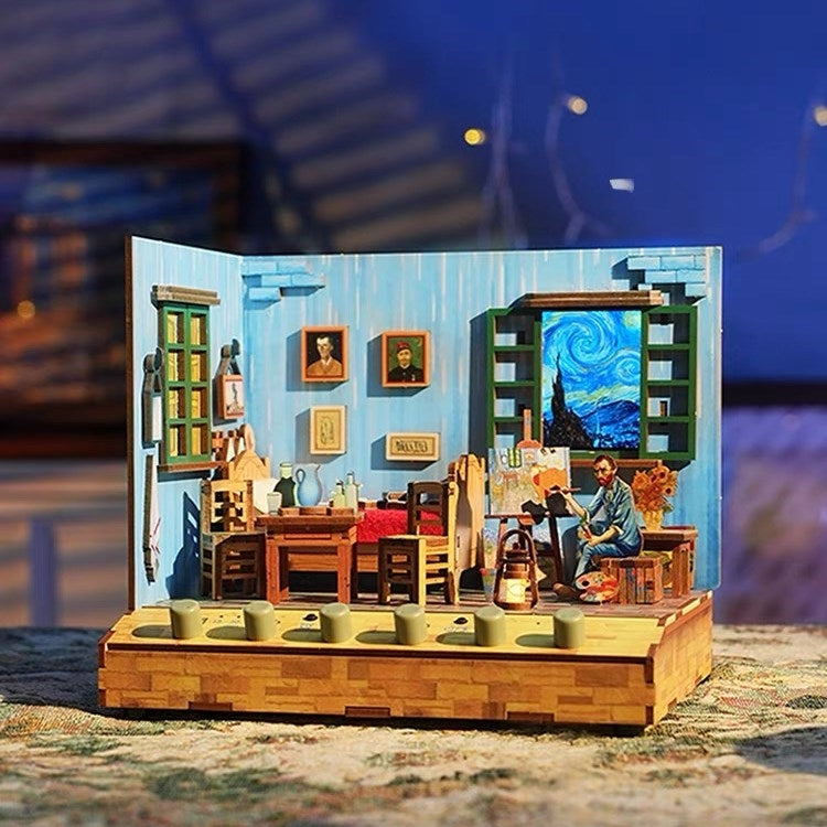 Vincent Van Gogh Bedroom in Arles DIY Miniature House Kit | Dollhouse | 3D Wooden Puzzles