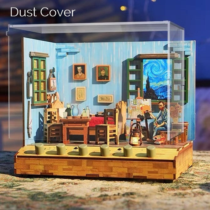 Vincent Van Gogh Bedroom in Arles DIY Miniature House Kit | Dollhouse | 3D Wooden Puzzles