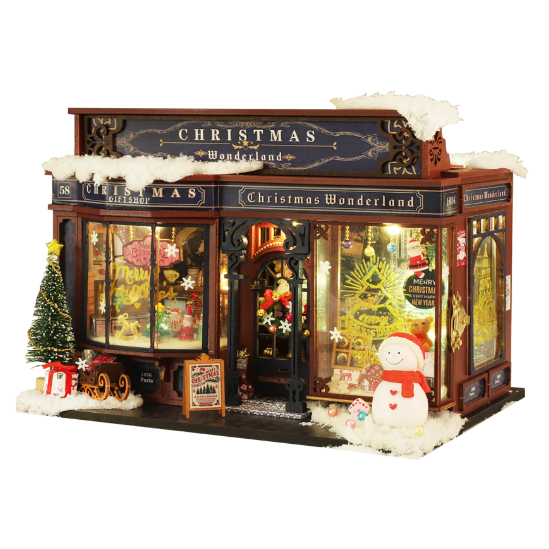 Christmas Gift Shop DIY Miniature House Kit