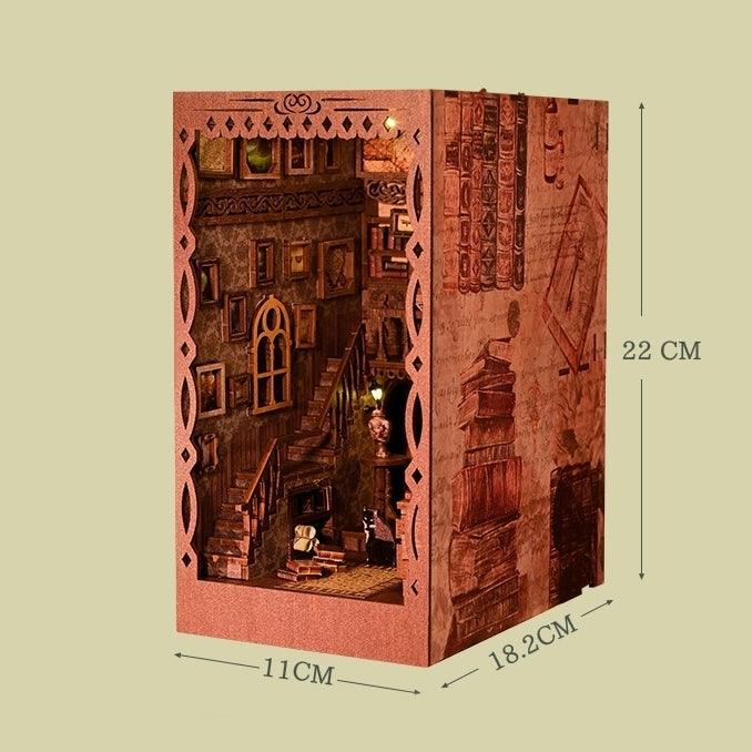 bookstore themed diy book nook kit for bookshelf insert diorama miniature crafts