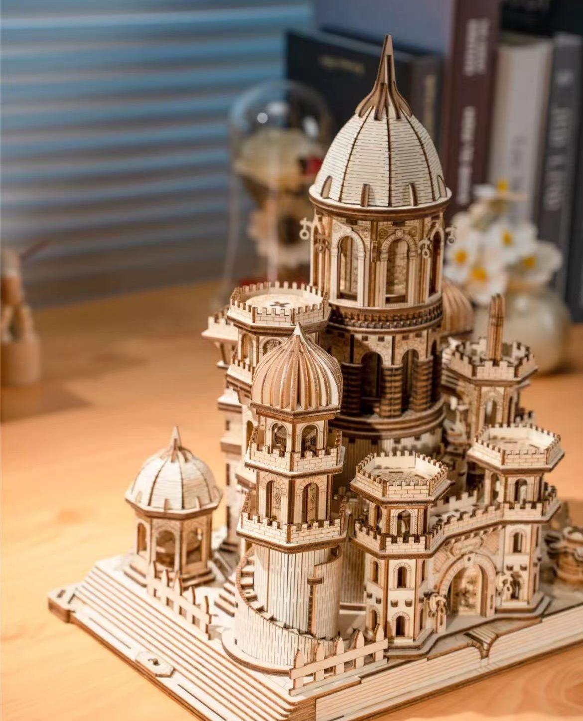 Magic Castle 3D Wooden Puzzle | Moving Gears | Mechanical Models | Miniature