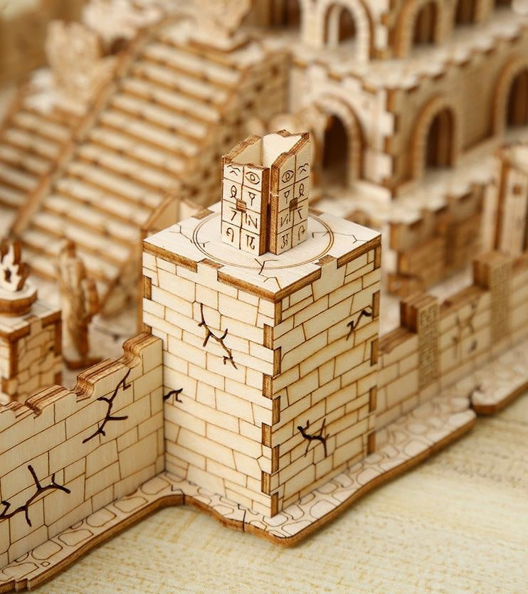 Battlefield Remains 3D Wooden Mechanical Puzzle - Architecture Model Building Kit - DIY Miniature Crafts